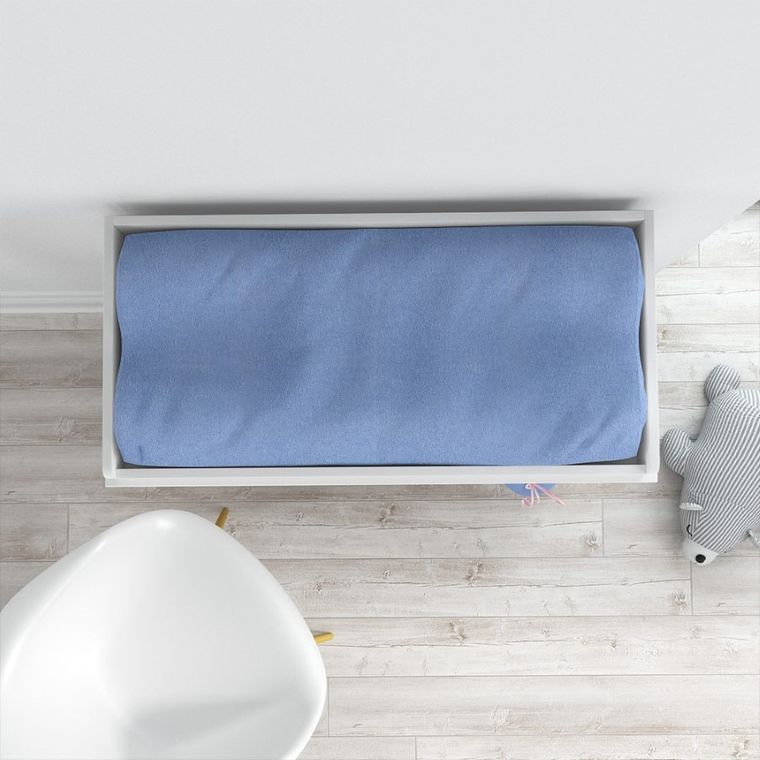 Ewa Klucze Eevi, pokrowiec na przewijak, frotte, niebieski, 70-50 cm