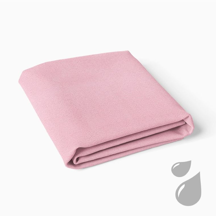 Ewa Klucze Eevi, prześcieradło nieprzemakalne, frotte, różowe, 120-60 cm
