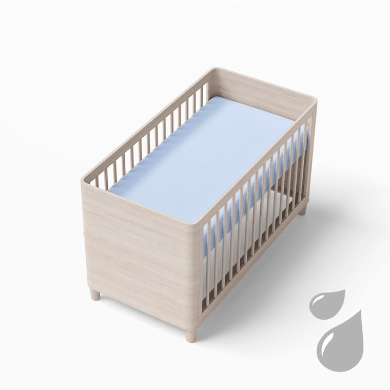 Ewa Klucze Eevi, prześcieradło nieprzemakalne, jasno niebieskie, 120-60 cm