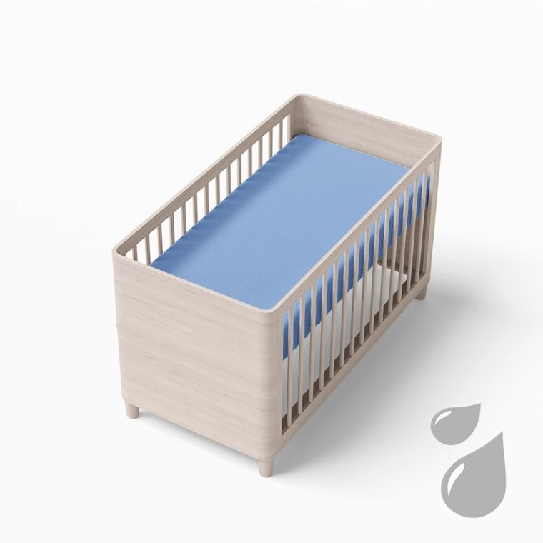 Ewa Klucze Eevi, prześcieradło nieprzemakalne, niebieskie, 120-60 cm