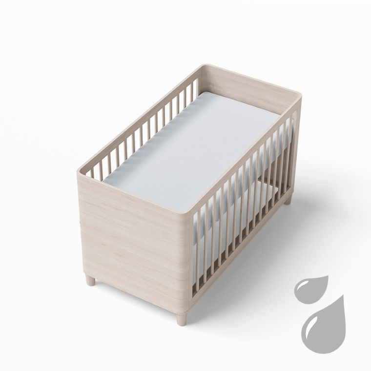 Ewa Klucze Eevi, prześcieradło nieprzemakalne, szare, 120-60 cm