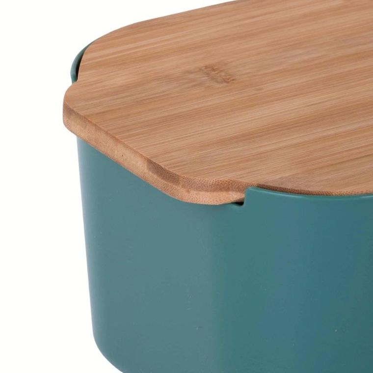 Excellent Houseware, chlebak z bambusową pokrywką, 33-18,5-12 cm