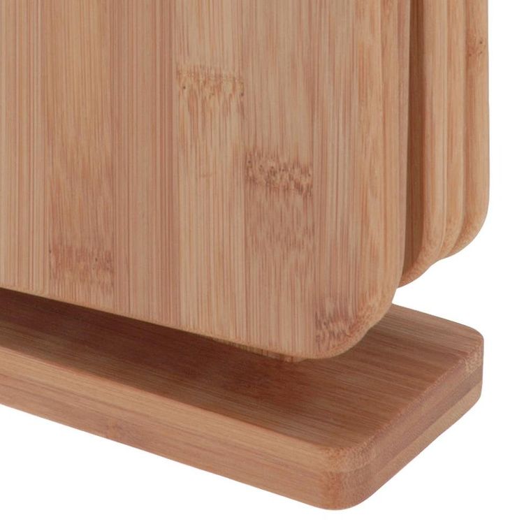 Excellent Houseware, deska bambusowa, 6 szt. + stojak