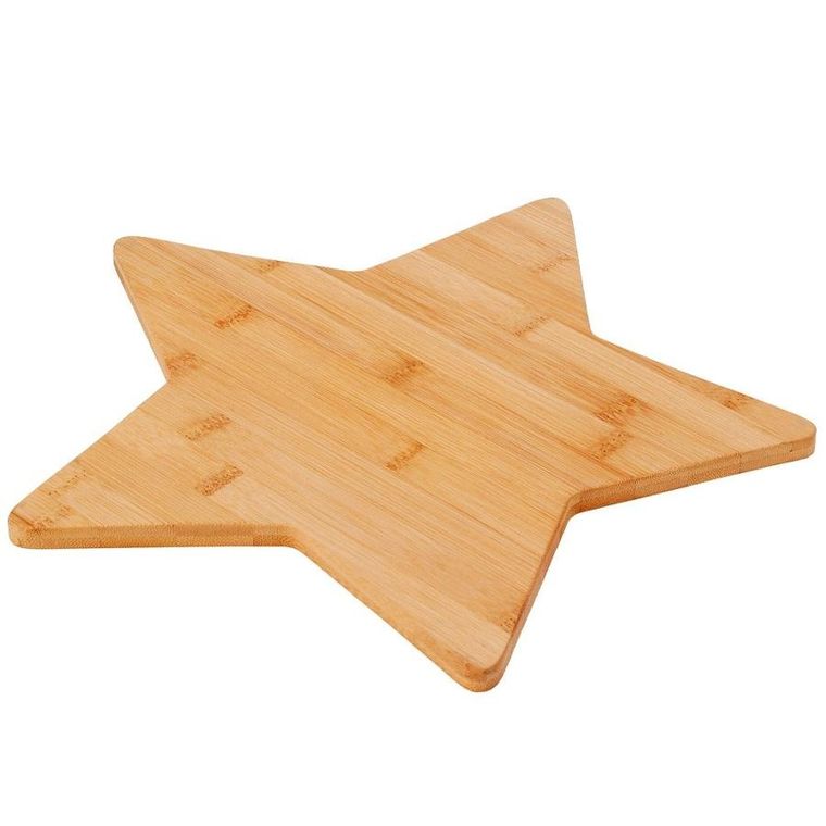 Excellent Houseware, deska do krojenia i serwowania, gwiazda, drewniana