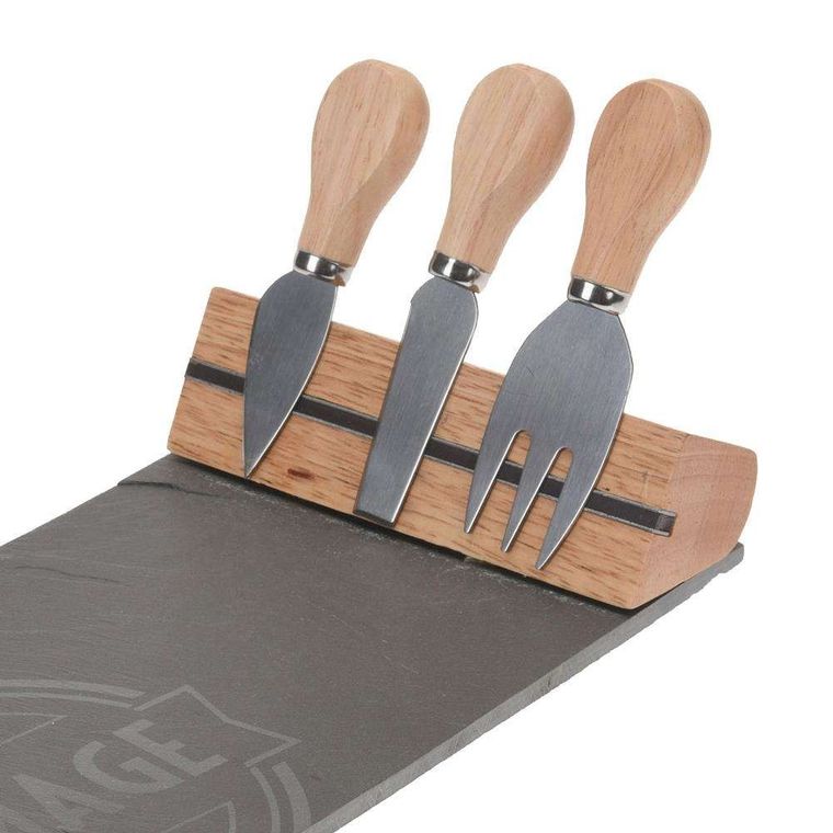 Excellent Houseware, kamienna deska z nożami, 3 szt.