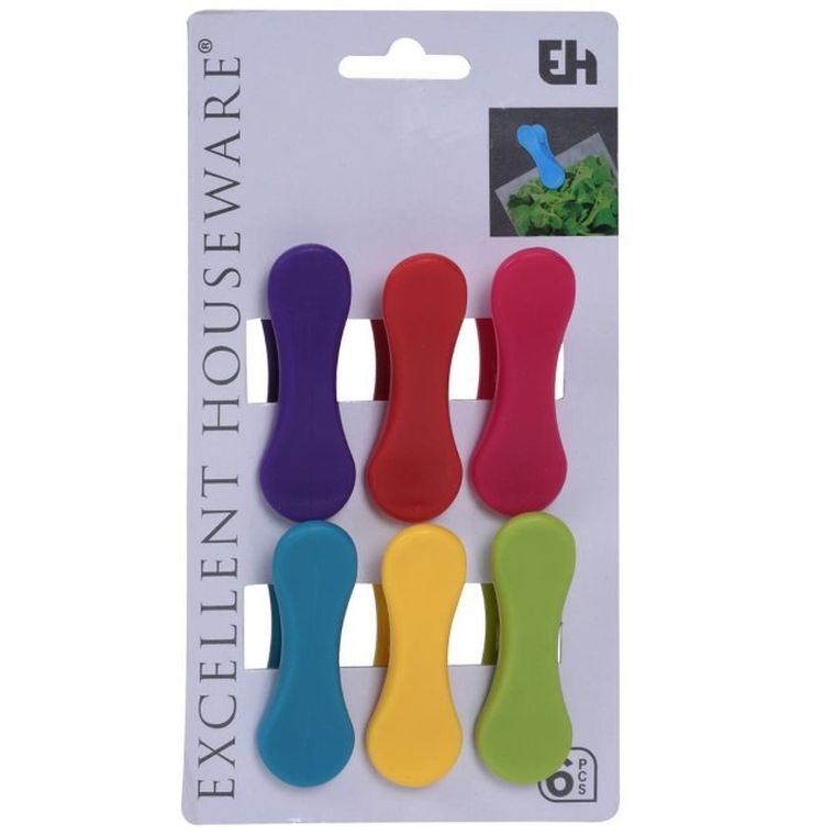 Excellent Houseware, klipsy do zamykania opakowań żywności, 6 szt.