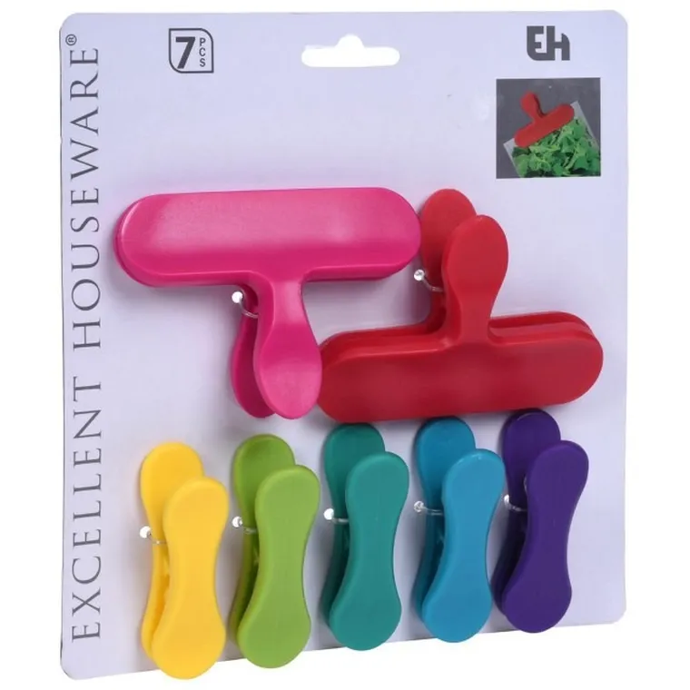 Excellent Houseware, klipsy do zamykania opakowań żywności, 7 szt.