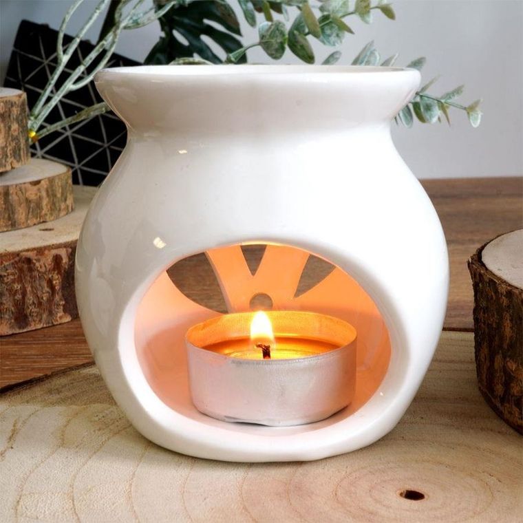 Excellent Houseware, kominek ceramiczny z olejkami zapachowymi i świecami tealight, 15 szt.