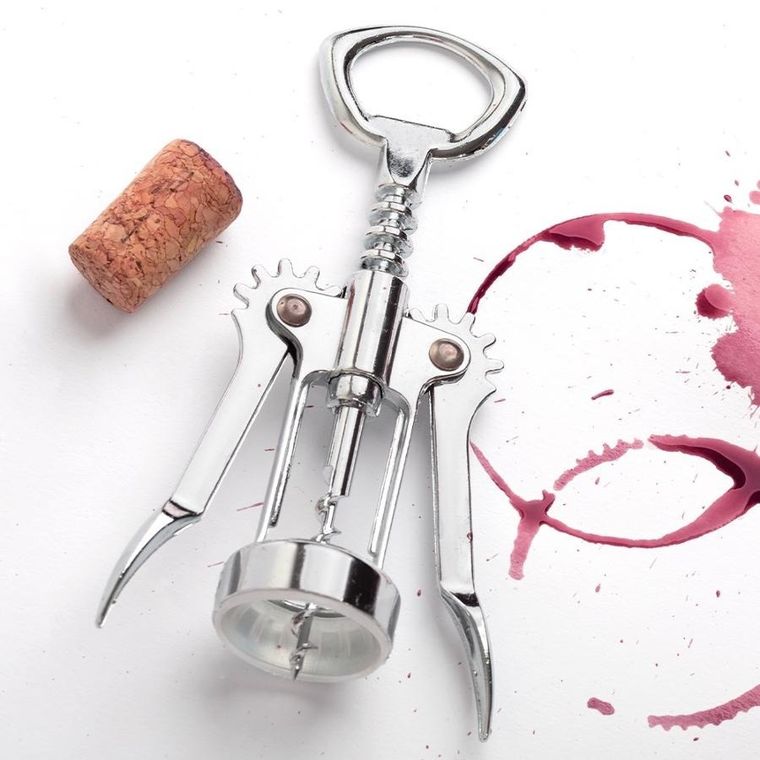 Excellent Houseware, korkociąg do wina, stalowy, 17 cm