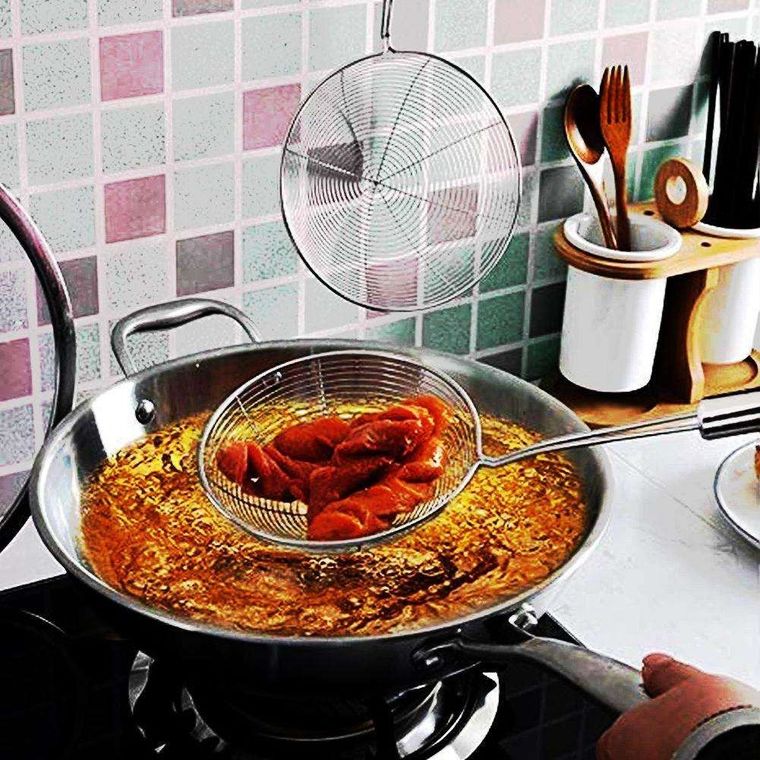 Excellent Houseware, łyżka cedzakowa, stalowa, 37 cm