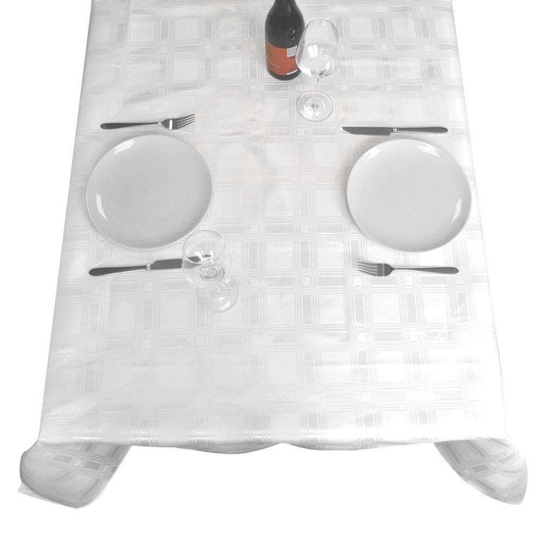 Excellent Houseware, obrus plamoodporny, biały prostokątny, 220-150 cm