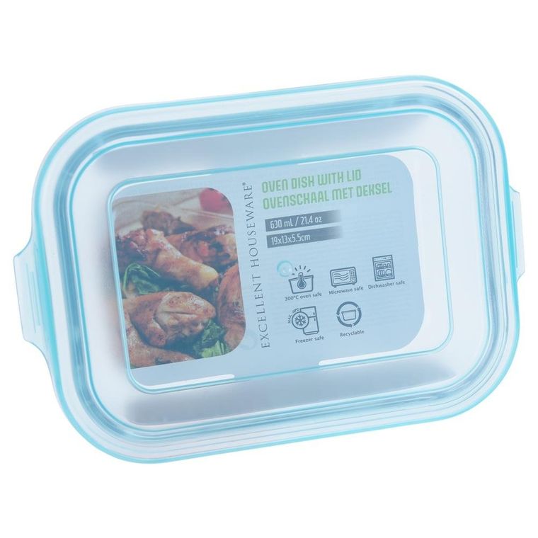 Excellent Houseware, pojemnik kuchenny na żywność, szklany, 1,5l