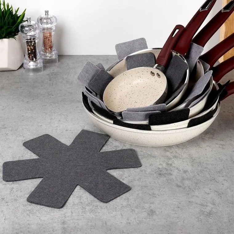 Excellent Houseware, przekładki ochronne do patelni, 6 szt., 38,35,26 cm