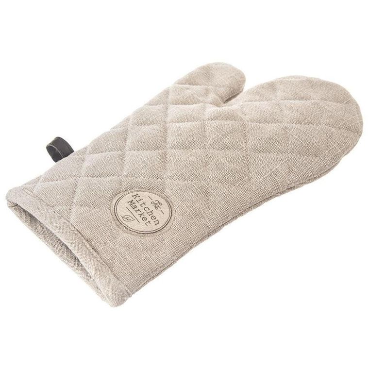 Excellent Houseware, rękawica kuchenna ochronna, bawełniana, beżowa 32-18 cm
