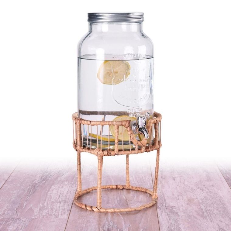 Excellent Houseware, słój z kranikiem ze stojakiem, 5,5l