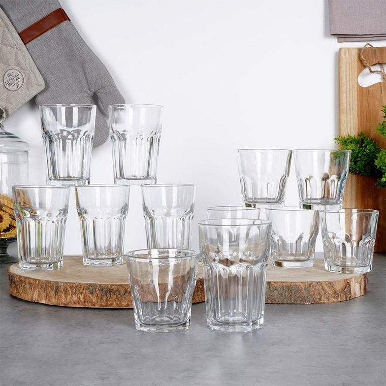 Excellent Houseware, szklanki, 230, 330 ml, 12 szt.