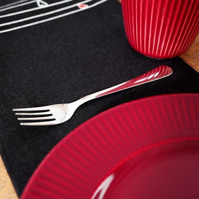 Excellent Houseware, widelczyki deserowe do ciasta, stalowe srebrne, 6 szt.