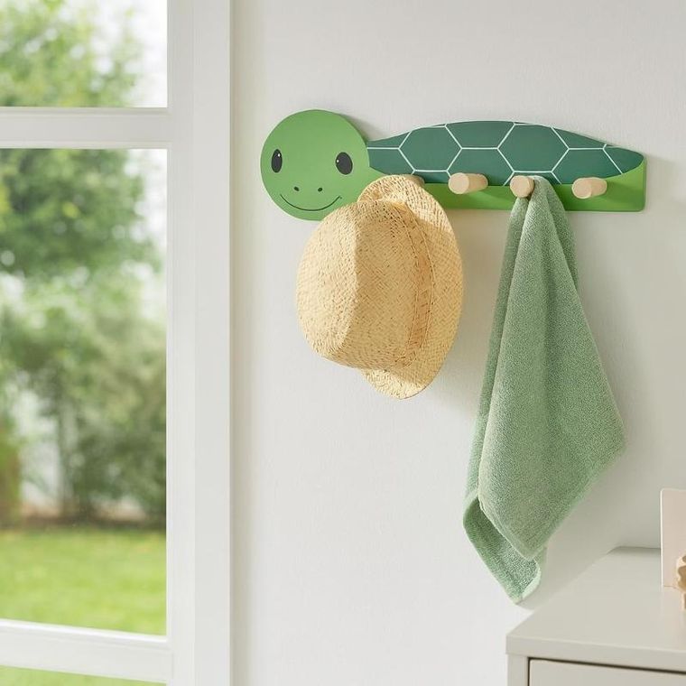 Excellent Houseware, wieszak do pokoju dziecięcego, Mini Zoo, 35,5-6,5-10 cm