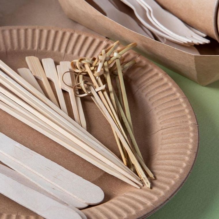 Excellent Houseware, wykałaczki bambusowe do przystawek, 9 cm, 50 szt.