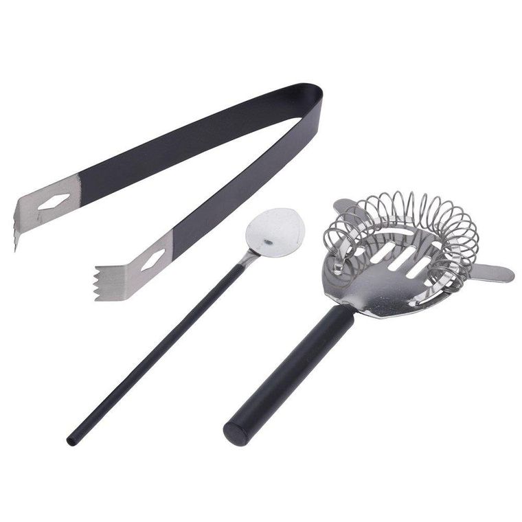 Excellent Houseware, zestaw barowy do drinków: shaker, miarka barmańska