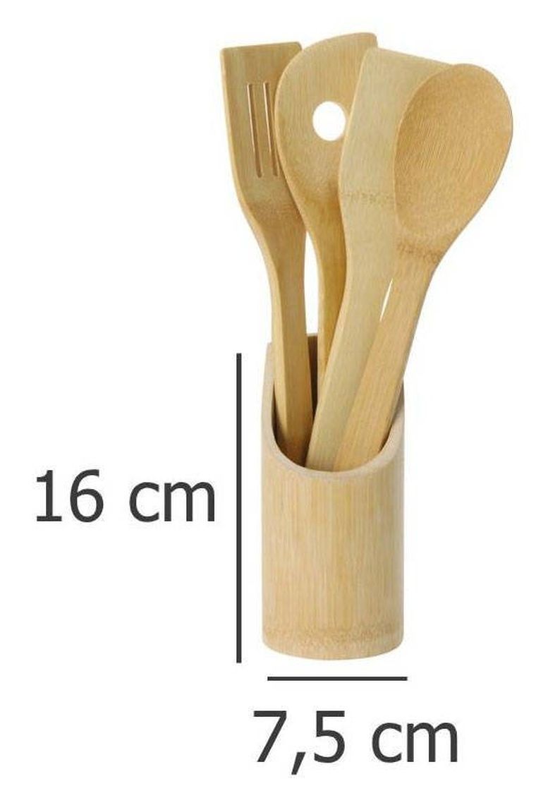 Excellent Houseware, zestaw przyborów kuchennych, 5 elementów, bambus