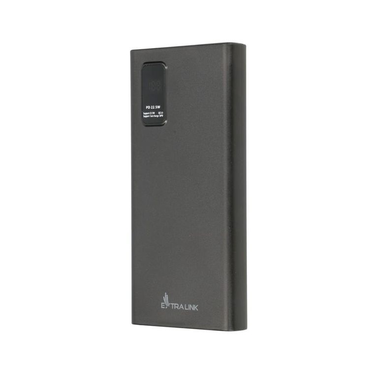 Extralink, EPB-067B 10000mAh, powerbank, fast charging, USB-C, czarny