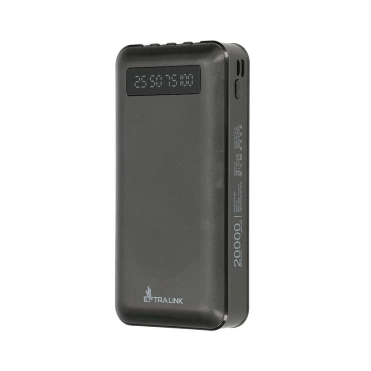 Extralink, EPB-084 20000mAh, powerbank, USB-C, czarny