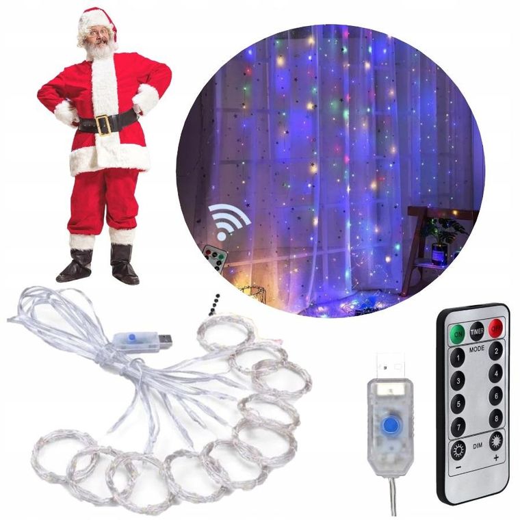 Extralink, kurtyna świetlna LED, 3-3m, 300x LED, biały zimny