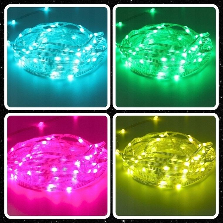 Extralink, lampki choinkowe, świąteczne, 20m, 200 LED, multikolor, smart, WiFi, pilot