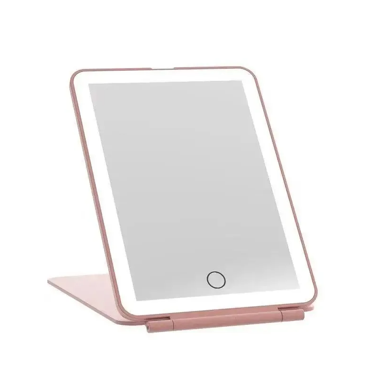 Extralink, lusterko kosmetyczne, rozkładane, różowe USB