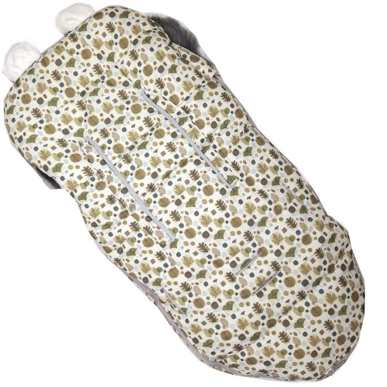 Extralink, ocieplany śpiworek do wózka, listki, 100 cm