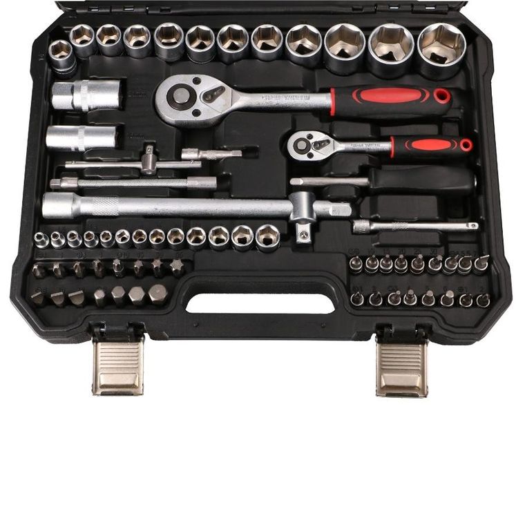 Extralink, Powerlink, zestaw narzędzi, klucze nasadowe, walizka, 82 elementy