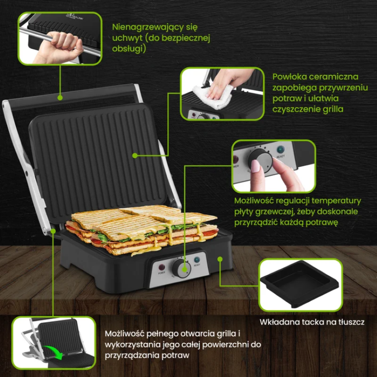 Extralink, Smart Life Electric Grill, grill elektryczny, 2000W, SJ-36