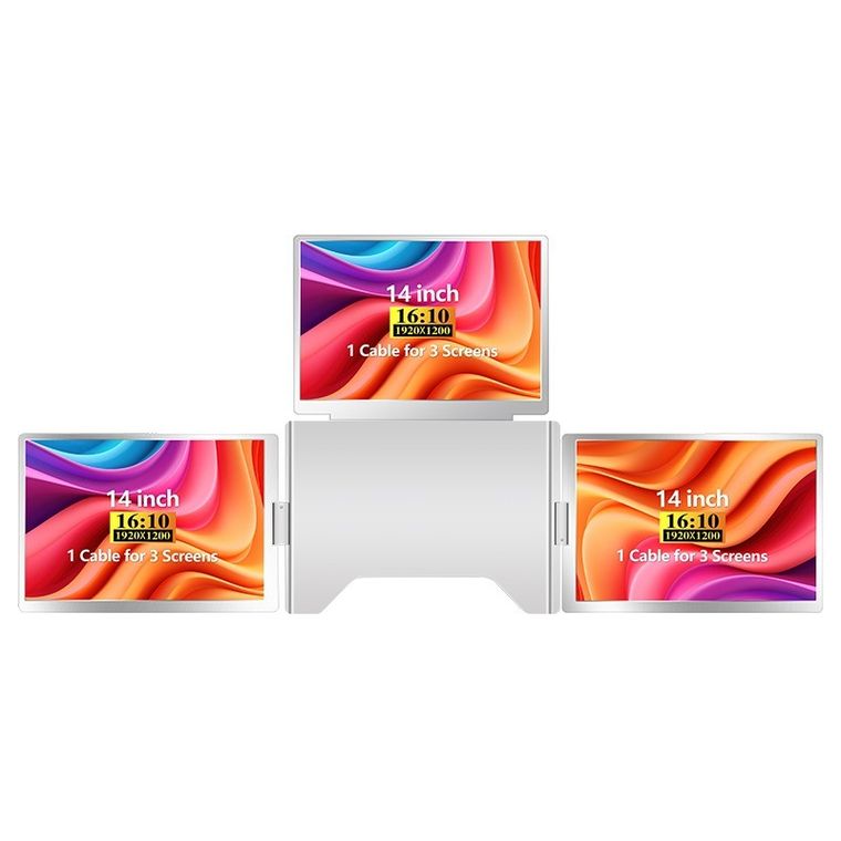 Extralink, Smart Life S780, przenośne monitory do laptopa, 3 monitory, IPS, 14", 1920-1200