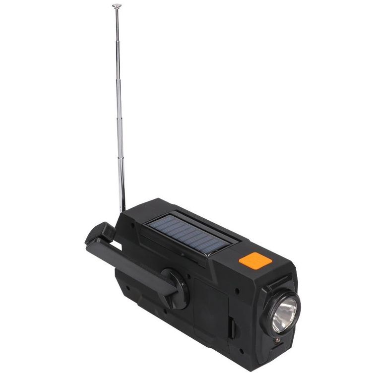 Extralink, SR-4000, radio awaryjne solarne z korbką, dynamo, powerbank 4000mAh, z latarką SOS