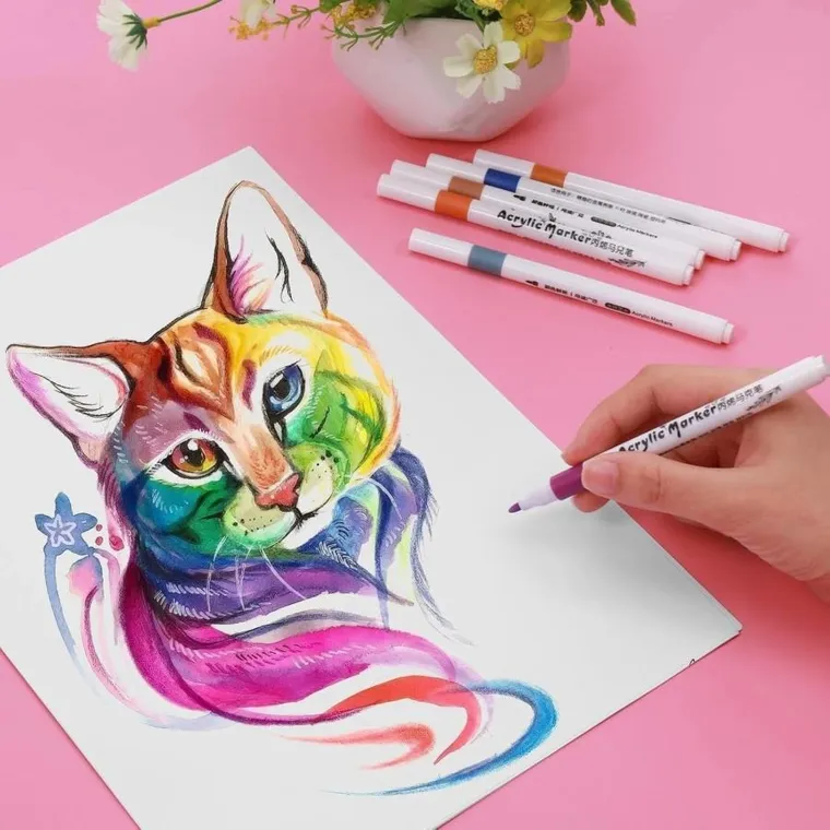 Extralink, zestaw markerów akrylowych, 48 kolorów