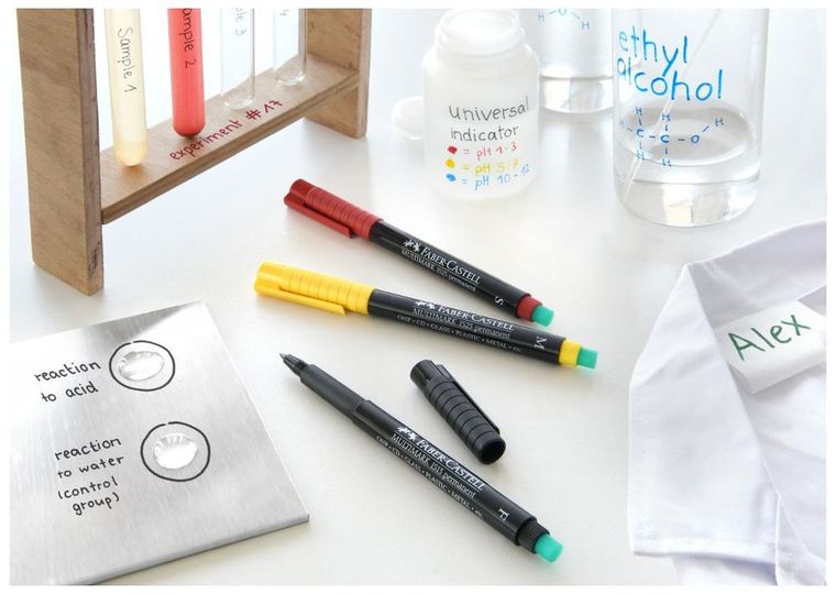 Faber-Castell, Multimark, foliopis, F, 0.6 mm, czarny