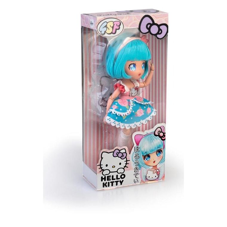 Famosa, Hello Kitty, lalka modowa, niebieska, 19,5 cm