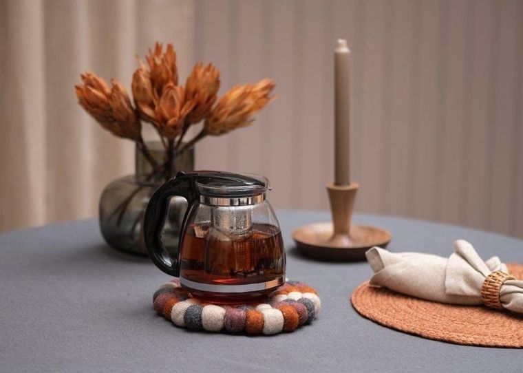 Fanni K, Pihla, dekoracyjna podkładka z kulek wełnianych, 20 cm