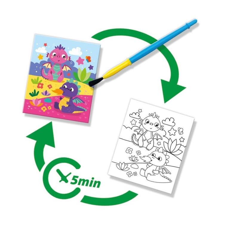 Fantasy. Kolorowanka wodna z pędzelkiem