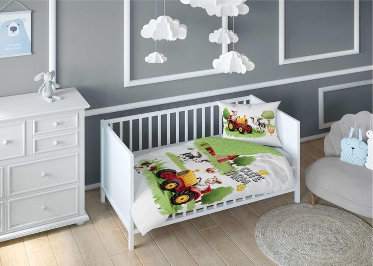Farma, 2-częściowy komplet pościeli dziecięcej, 100-135 cm