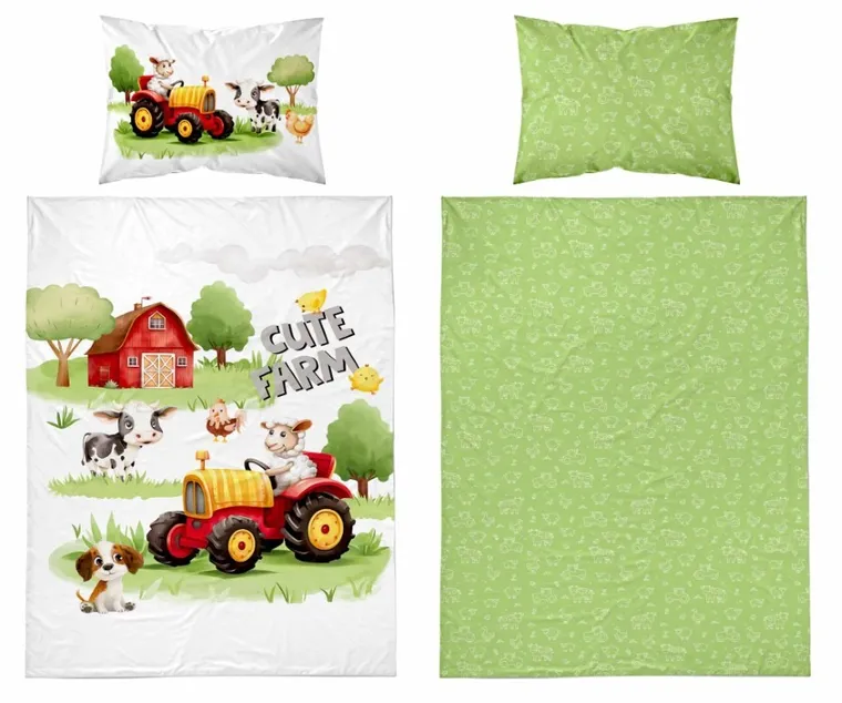 Farma, 2-częściowy komplet pościeli dziecięcej, 90-120 cm
