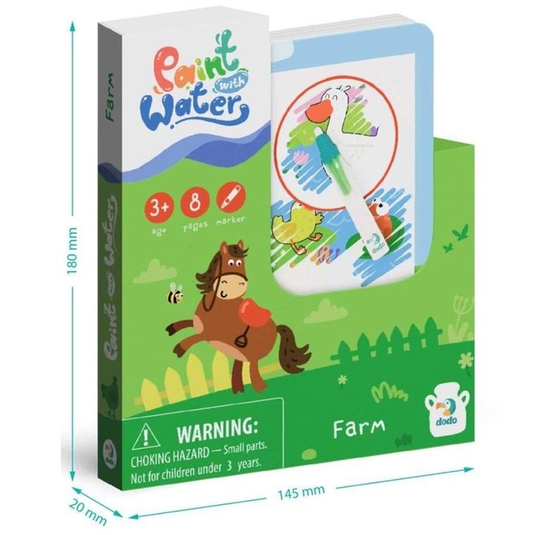 Farma. Malowanka wodna z markerem