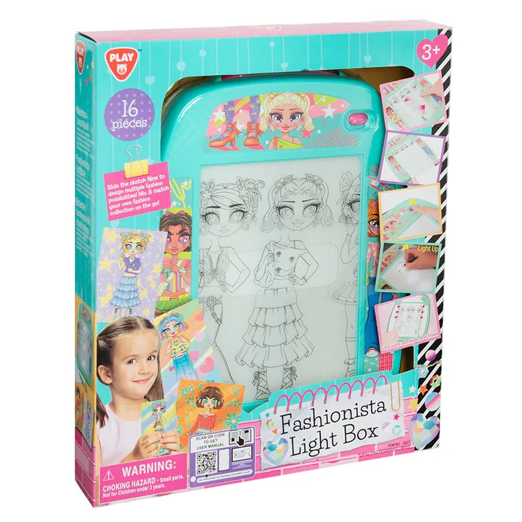 Fashionista, podświetlana tablica do rysowania, zestaw kreatywny