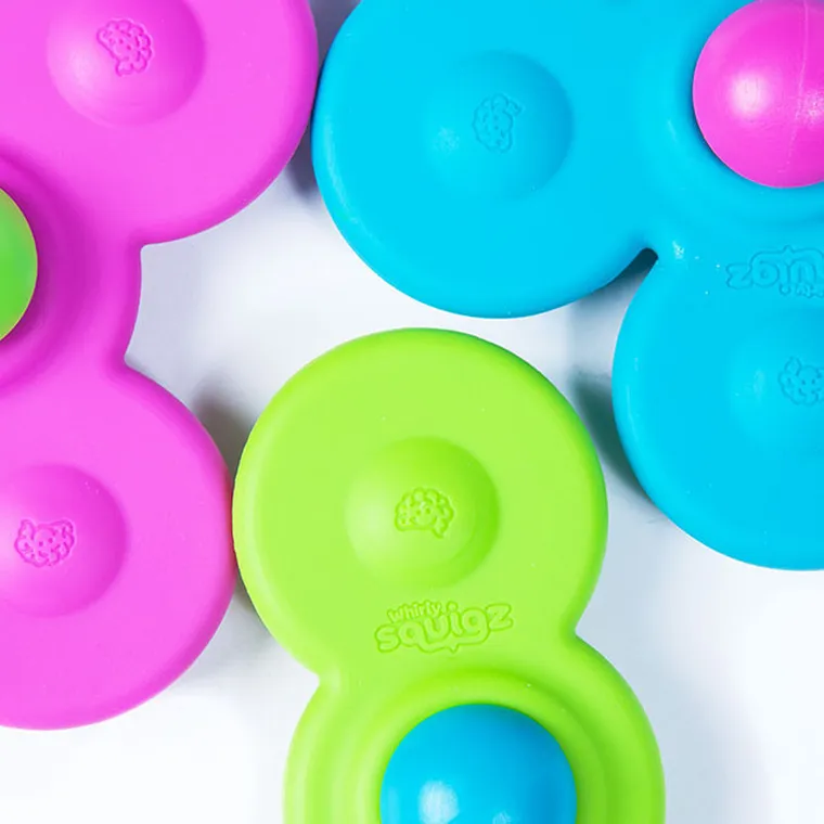 Fat Brain Toy Co, Wirujące Przyssawki, spiner, 3 szt.