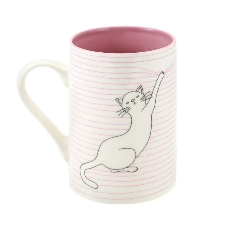 Felines, Koty, kubek, Asking Fur Trouble, różowy