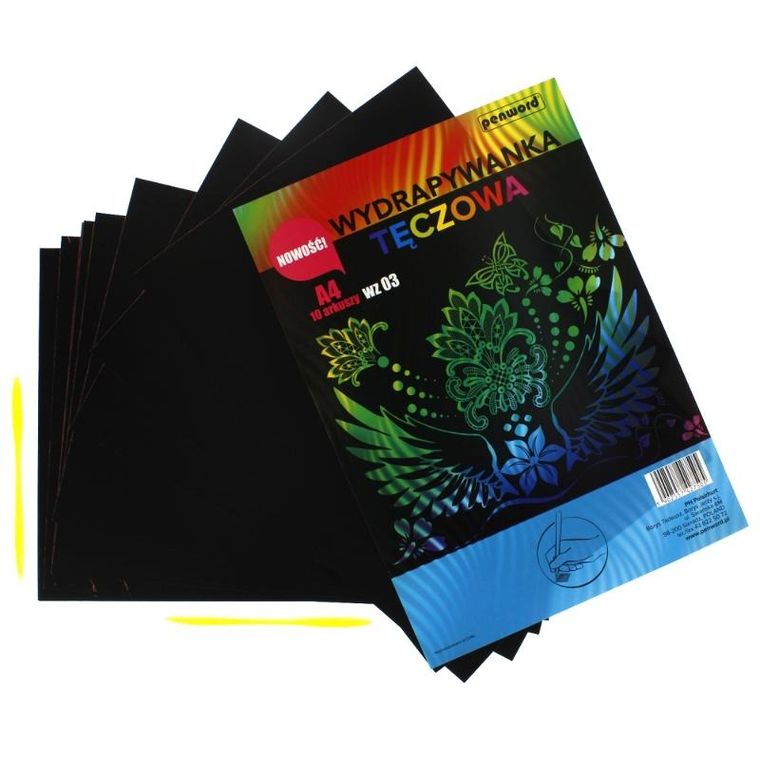 Feniks, wydrapywanka, tęczowa, A4, 10 arkuszy