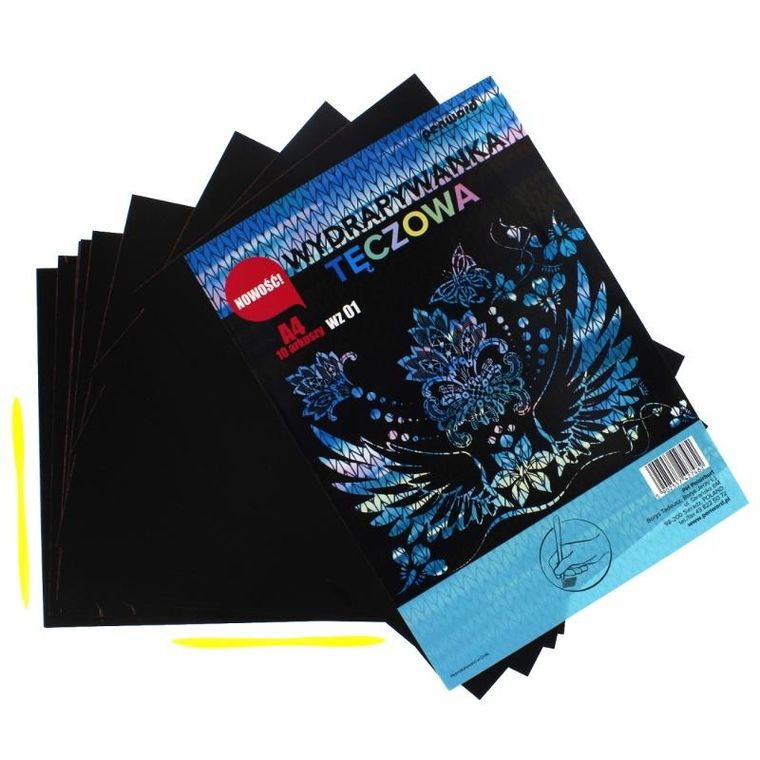 Feniks, wydrapywanka, tęczowa, A4, 10 arkuszy