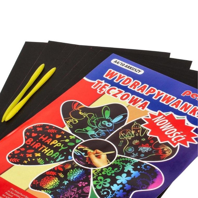 Feniks, wydrapywanka, tęczowa, A4, 10 arkuszy, kormoran