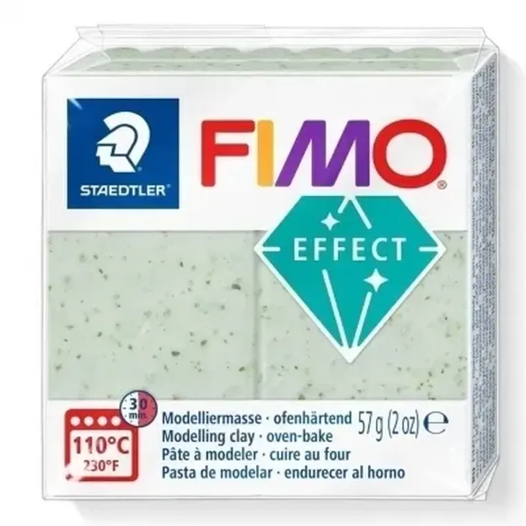 Fimo, Effect, masa plastyczna termoutwardzalna, zielony botanical, 57g, kostka